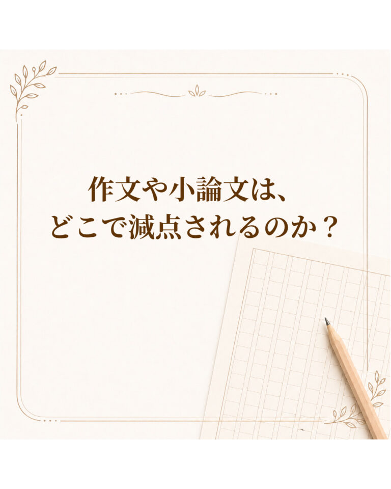 作文や小論文は、どこで減点されるのか？