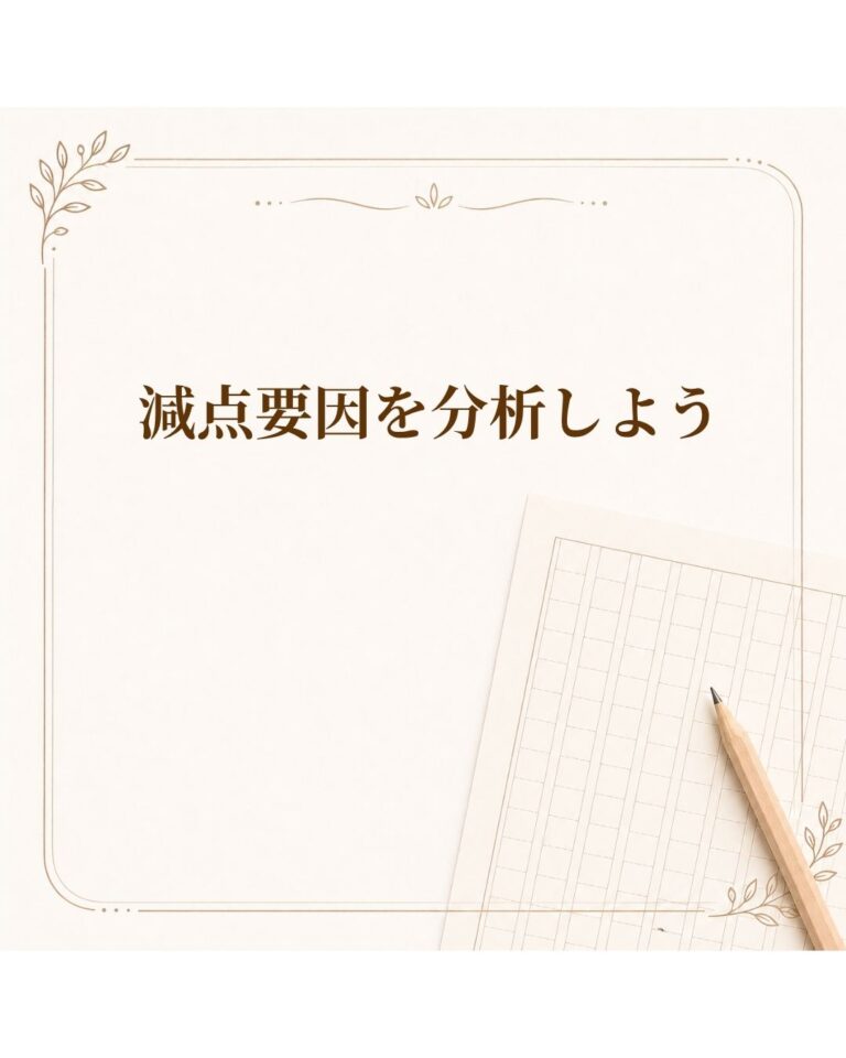 減点要因を分析しよう